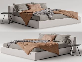 Modern Double Bed 3d model