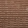Brown Wavy Texture Background Wall With Modern Decorative Panel Design 3d model