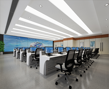 Modern public office area Meeting room 3d model