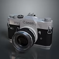 Vintage Canon Film Camera With Classic Lens And Retro Body Design