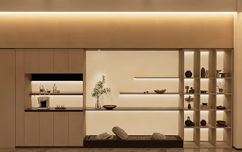 Silent Wind Sideboard Cabinet Silent Wind Display Cabinet Modern Sideboard Cabinet Modern Display Cabinet 3d model