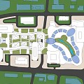 Modern Mixed Use Commercial Complex Featuring Tall Buildings And Urban Architecture