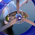 Modern Futuristic Flying Car With Rotating Propellers And Sleek Aerodynamic Wings