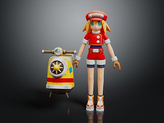 Modern Game Character Cartoon Girl Cartoon Character Virtual Character Fantasy Character Magic Character Virtual Character 3d model