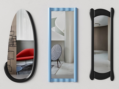 Modern Internet Celebrity Mirror Full-length Mirror Full-length Mirror Floor Mirror Decorative Mirror model