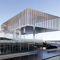 Modern Club Building Simple Sales Department Club 3d model