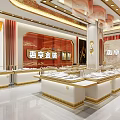 Luxury Jewelry Store Interior Design With Elegant Display Counters Warm Lighting And Decorative Walls