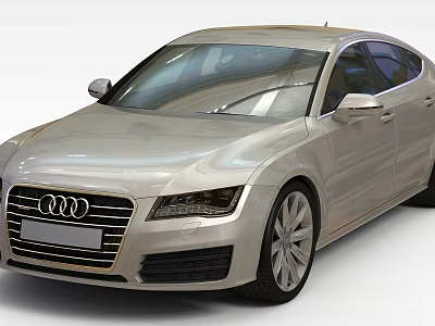 Sleek Silver Audi Sedan With Modern Front Grille And Alloy Wheels Design 3d model