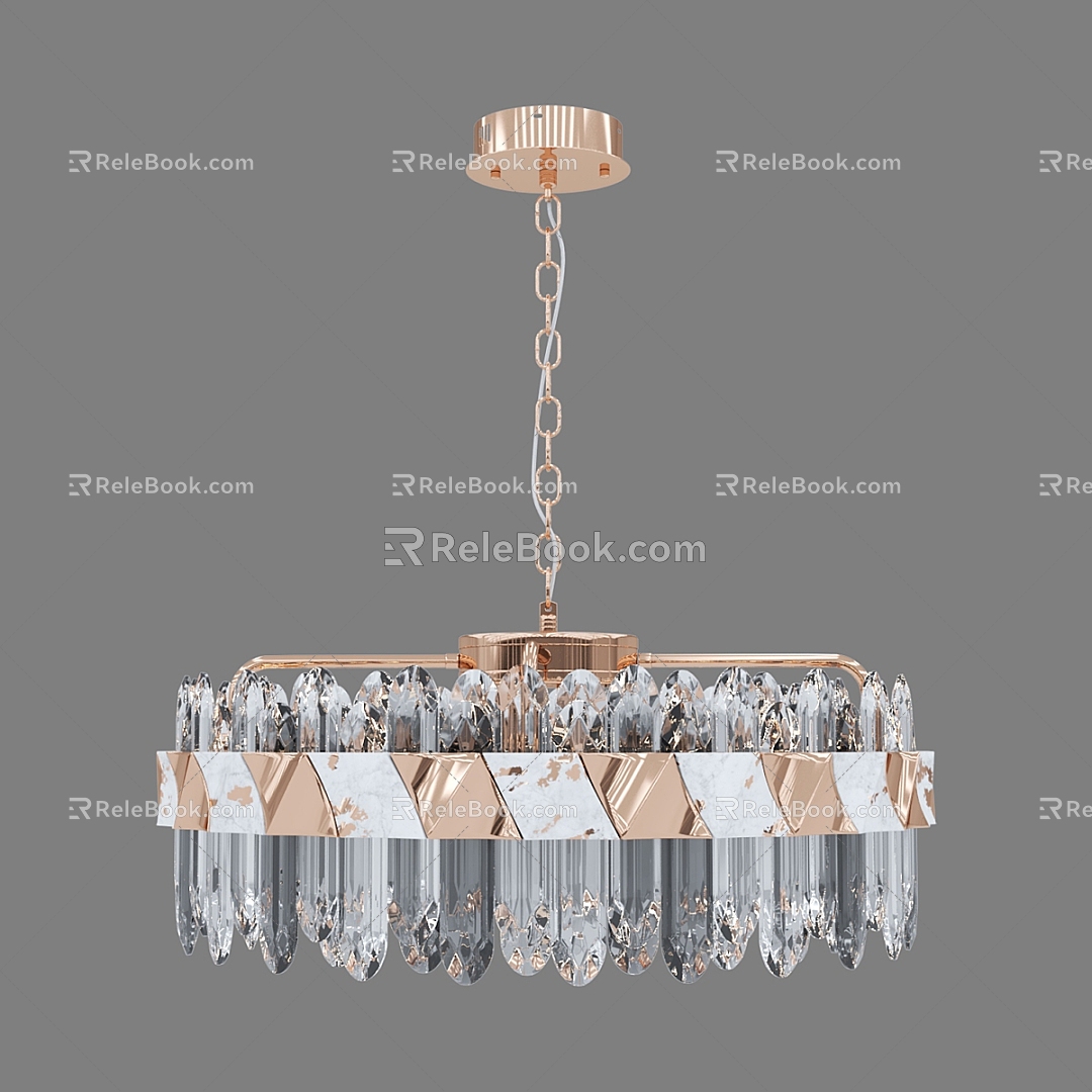 Modern Simple Light Luxury Chandelier Chandelier Simple Chandelier 3d model