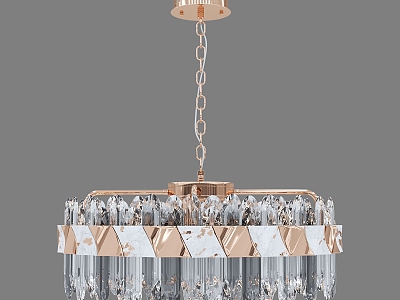 Modern Simple Light Luxury Chandelier Simple Chandelier 3d model