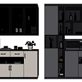 Modern Wine Cabinet Multi-function Wine Cabinet 3d model