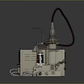 Industrial Laboratory Equipment With Curved Tube Control Panel And Connecting Wires