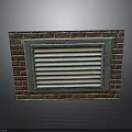 Industrial Brick Wall Mounted Metal Ventilation Grille Equipment with Grid Design