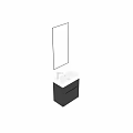 Sleek Modern Bathroom Sink With White Basin Faucet And Wall Mounted Mirror