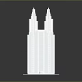 Modern Twin High Rise Office Buildings With Sleek Glass Facade And Contemporary Design