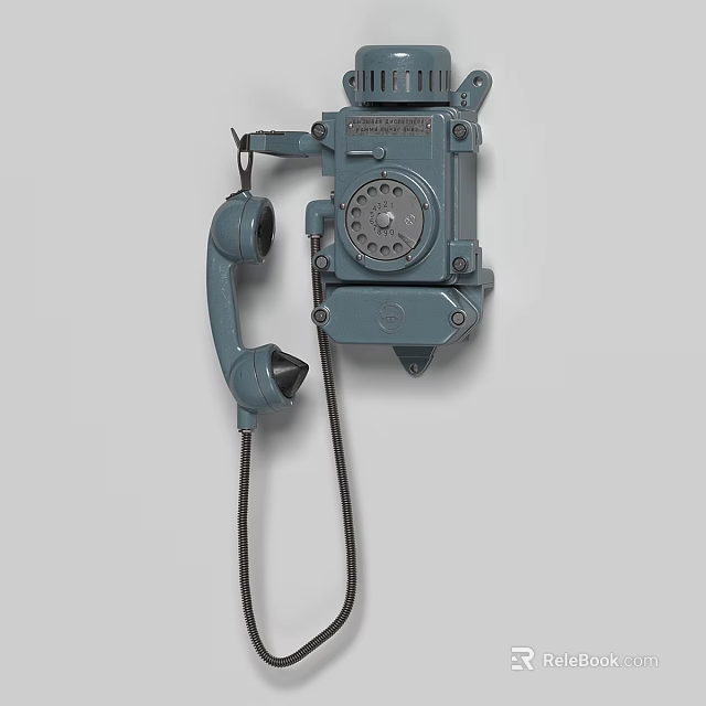 Vintage Style Digital Mobile Phone With Classic Rotary Dial Design 3d model