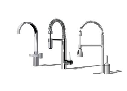 Modern faucet kitchen sanitary ware universal faucet telescopic hose 3d model