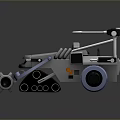 Gray Concept Engineering Car With Mechanical Arm And Large Wheels