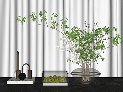 Modern ornaments combination vase plant ornaments model