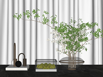 Modern ornaments combination vase plant ornaments 3d model