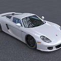 White Sports Car With Sleek Design On Road