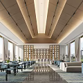 Modern reception area 3d model