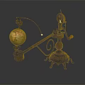 Globe Antique Globe Old Globe Retro Globe Game Item Game Props Game Equipment 3d model