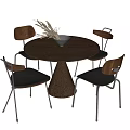 Modern Dining Table and Chair Combination 3d model
