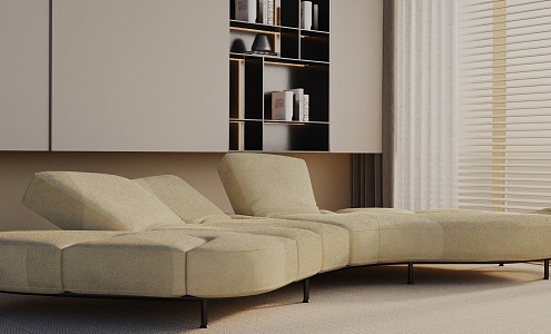 Three-seat sofa 3d model