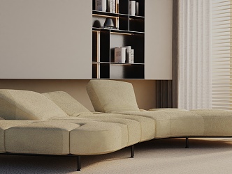 Three-seat sofa 3d model