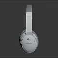 Modern Silver Over Ear Headphones With Padded Ear Cups And Sleek Design 3d model