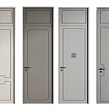 Modern Interior Hinged Doors With Various Designs And Decorative Patterns For Home 3d model