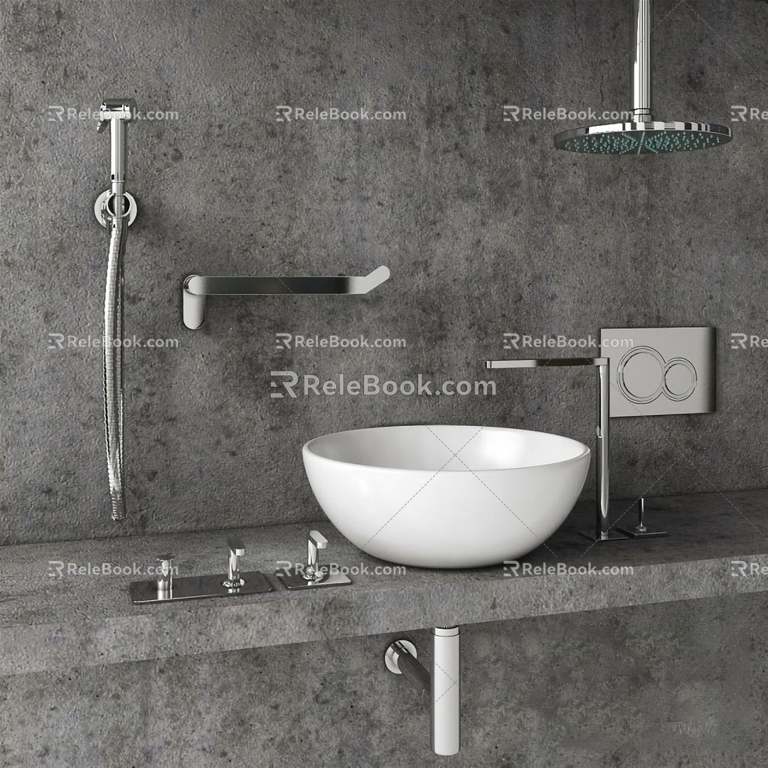 Modern wash basin sanitary ware model