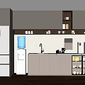 Modern Cabinet Direct Drinking Machine Drinker Coffee Machine 3d model