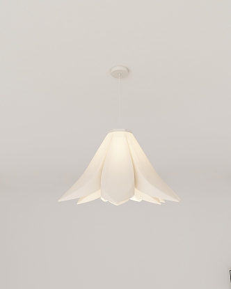 Modern French Cream Chandelier 3d model