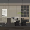 Modern study 3d model