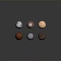 Stunning Space Landscape With Multiple Colorful Planets And Diverse Surface Textures