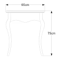 Elegant White Desk With Curved Legs And Classic Design Features