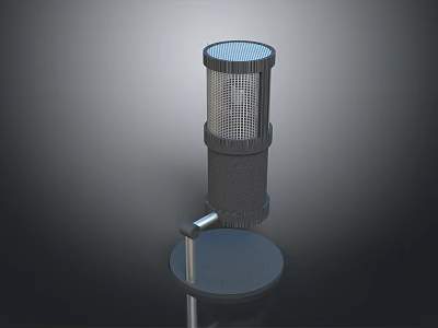 Outdoor Cylindrical Heater With Mesh Cover And Stable Metal Base Stand 3d model