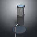 Outdoor Cylindrical Heater With Mesh Cover And Stable Metal Base Stand