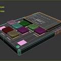 Modern Electronic Control Panel With Multiple Tactile Buttons And LED Display Screen