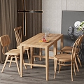 Modern Dining Table and Chair Combination 3d model