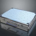 Classic Metal Suitcase With Textured Exterior And Reinforced Handle Grip