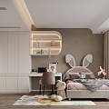 Modern Children's Room Girls Room 3d model