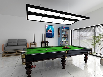 Modern billiard table billiard room 3d model