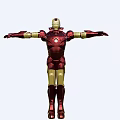 Iron Man Game And Movie Character In Red And Gold Armor With Open Arms Pose