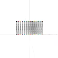 Colorful Art Markers Arranged In A Row With Multiple Bright Colors