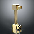 High Quality Golden Metal Hardware Tool With Precision Connecting Component Design 3d model