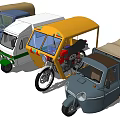 Various Colored Tricycles With Different Styles And Vintage Modern Features