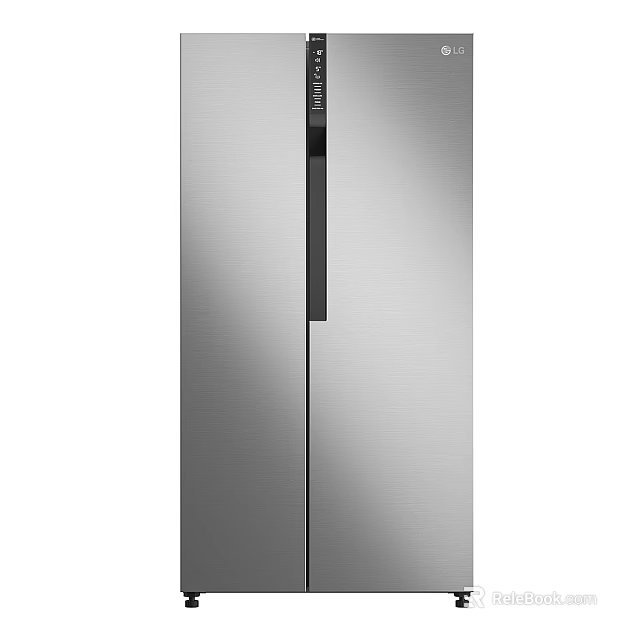 Modern Stainless Steel Side by Side Refrigerator With Silver Finish And Sleek Modern Design 3d model 